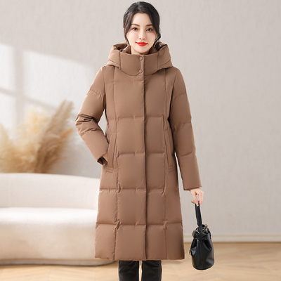 风之韵羽绒服加厚保暖宽松休闲连帽冬季长款F80918