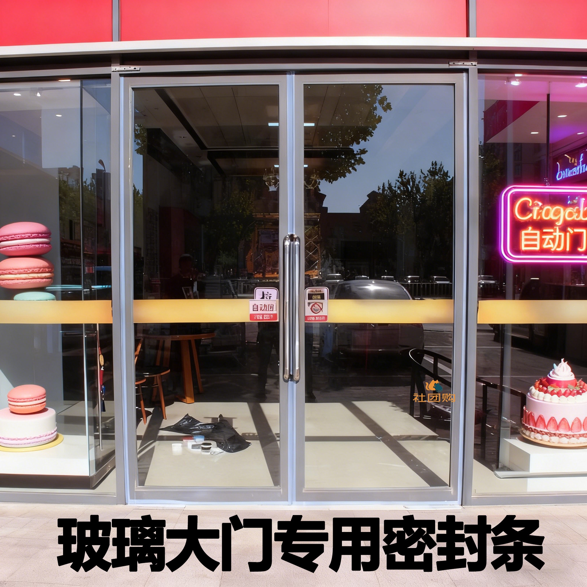 玻璃门门缝密封条门窗缝隙防风铝合金塑钢门防盗门窗户冬季入户门