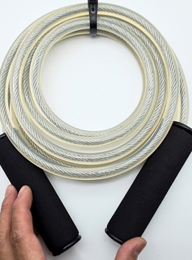 540克 12mm加粗TPU包胶钢丝绳 海绵手柄重力跳绳适合身高165以下