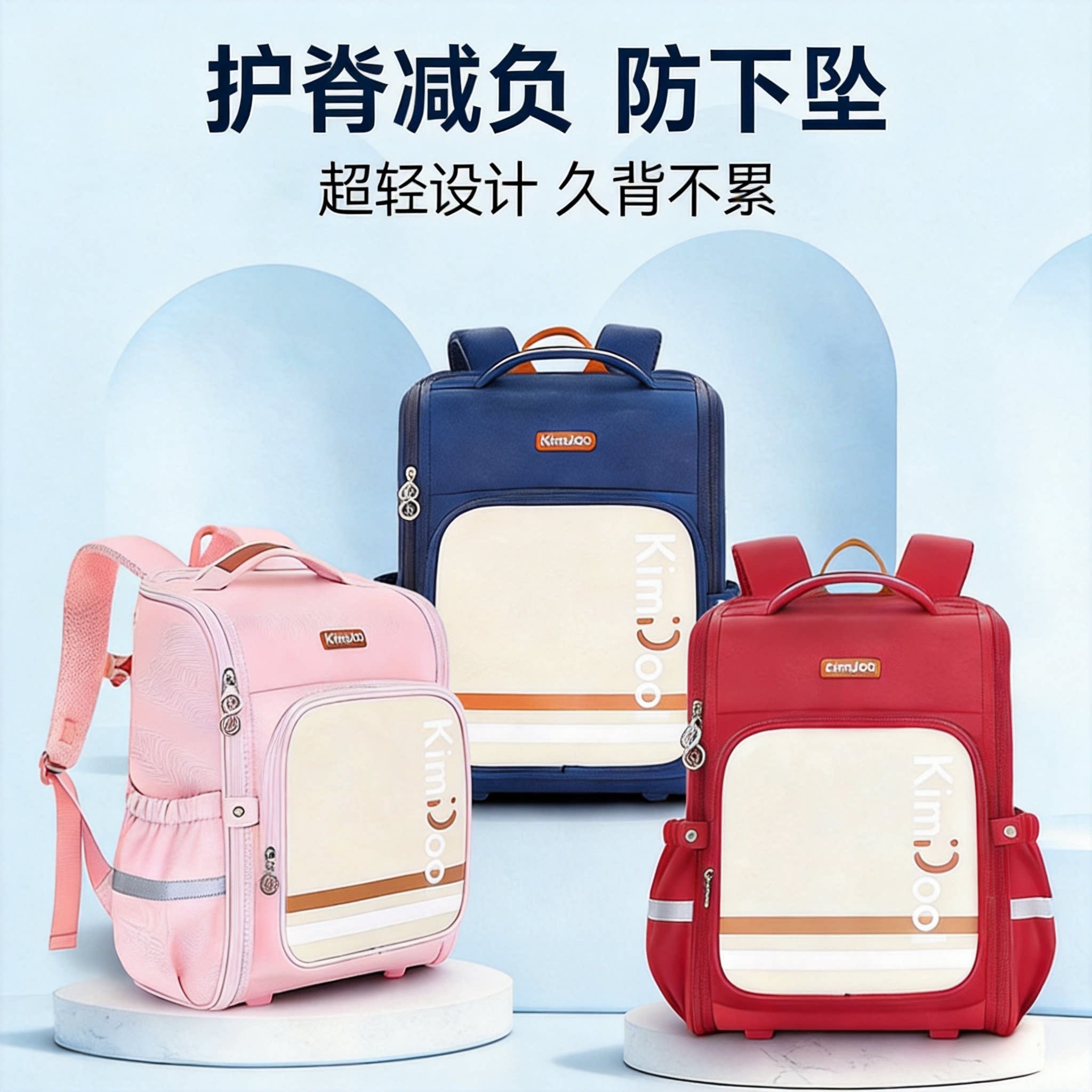 德国小学生减负护脊超轻双肩背包