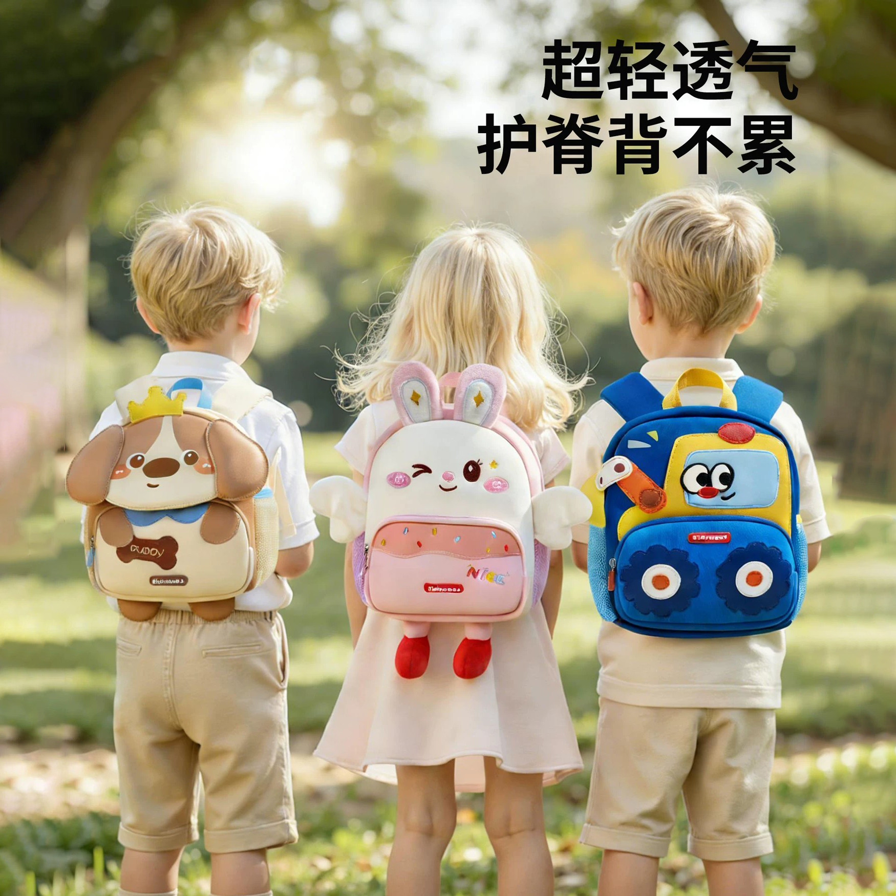 德国knx幼儿园书包女孩可爱2-3到6岁男童大班超轻外出双肩小背包