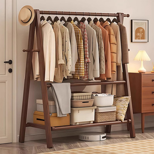 德国knx全实木衣架落地卧室家用衣帽架房间榉木晾衣架室内置衣架