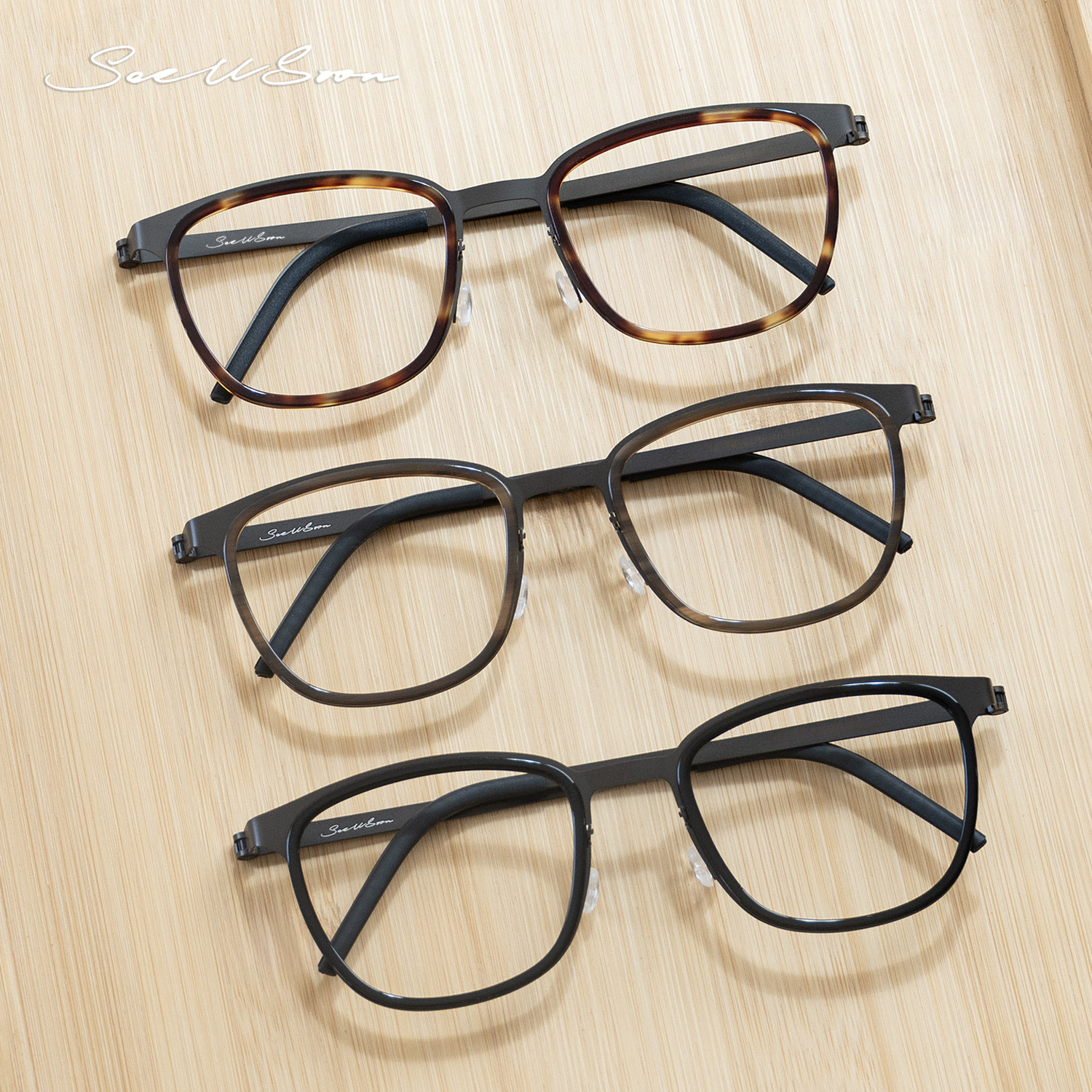 9765方框超轻眼镜纯钛手工无螺丝设计意大利板材百搭大脸近视镜框