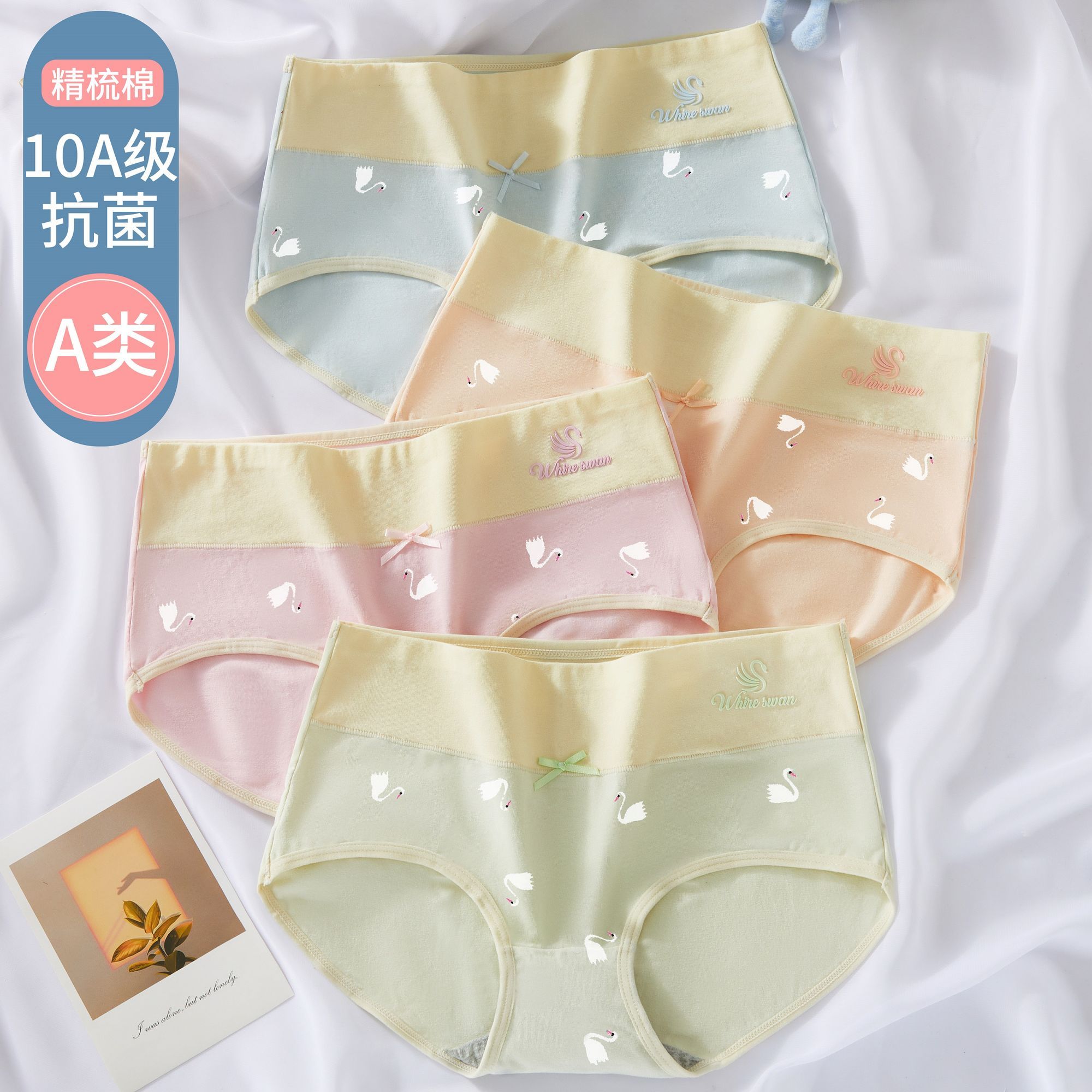 应景青少年女孩纯棉抗菌中腰内裤