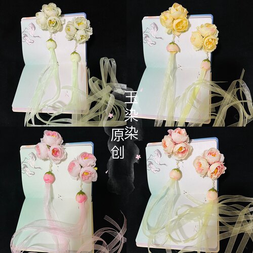 花朵发饰古风绢花汉服