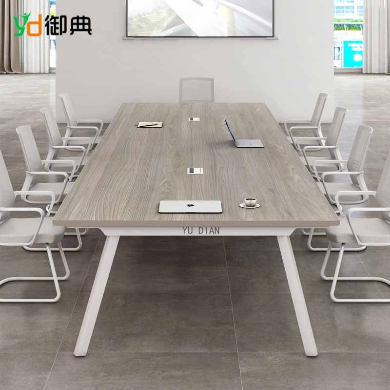 公司会议桌工位长条桌椅组合简约现代大小型洽谈桌办公培训桌多人
