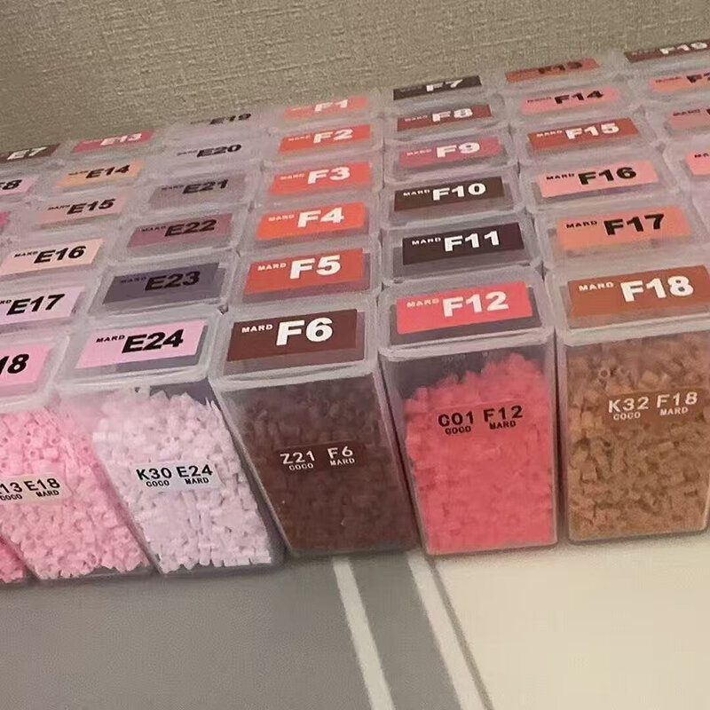 拼豆豆收纳盒子长方形透明塑料盒分装瓶储存盒桌面整理PP小盒子