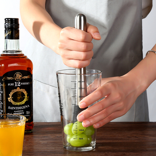捣汁棒碎冰锤雪克杯暴打手打柠檬工具水果压汁棒奶茶捣碎棒压冰锤