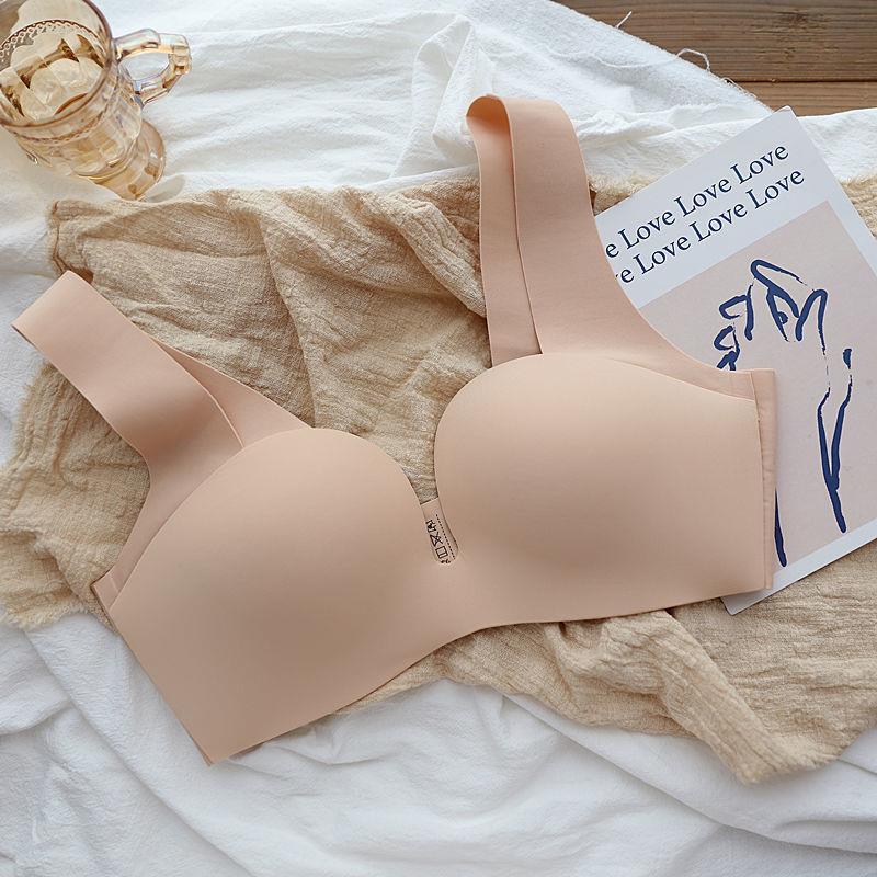 日本裸感内衣女升级版U型杯文胸婴儿级舒适无钢圈无痕春夏文胸罩
