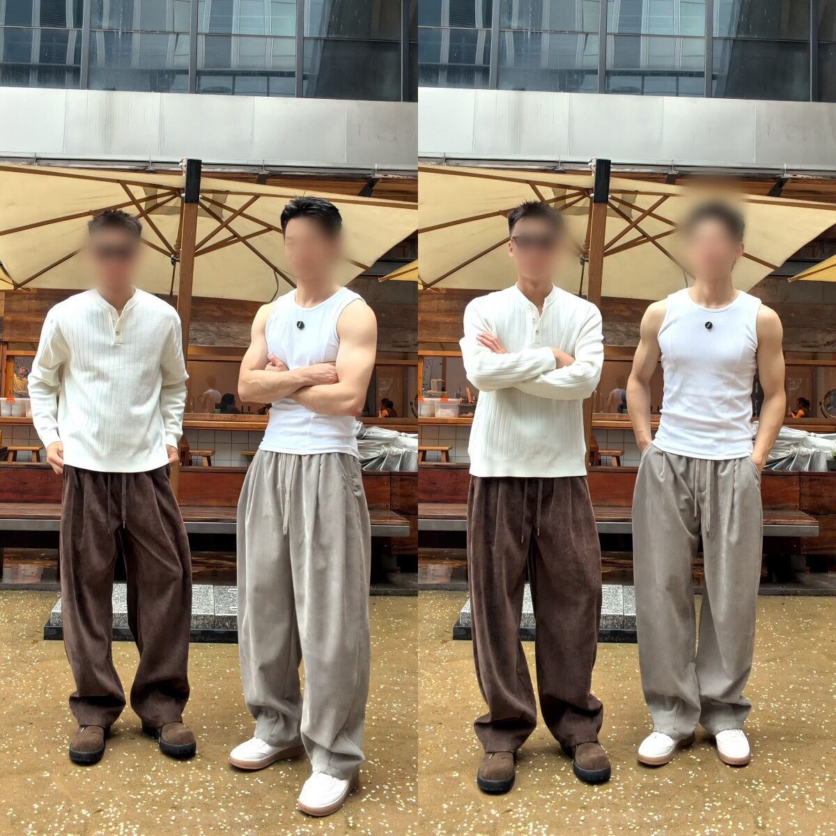 秋季新款老钱气质直筒长裤美拉德痞帅格调男生感穿搭休闲裤子图片