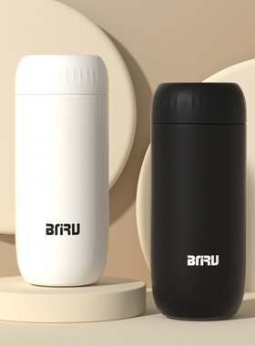 BNRU高档保温杯男士商务茶杯女便携高颜值不锈钢胶囊杯车载水杯子