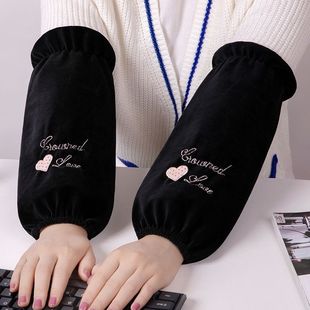 套上班族韩版 可爱 防污护袖 女长款 工作袖 套袖 成人工作学生短款 冬季