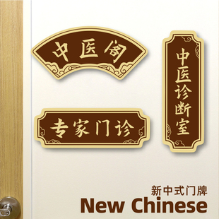 中医诊所科室牌针灸拔罐推拿养生办公室药房艾灸治疗骨科中式门牌