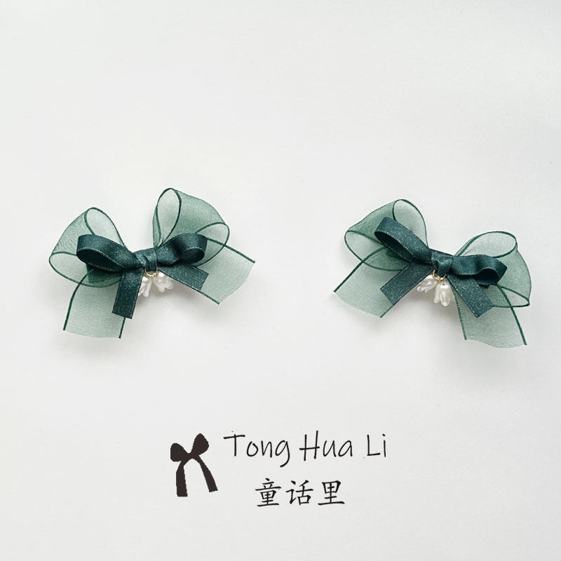 清新女童发饰铃兰花蝴蝶结发夹