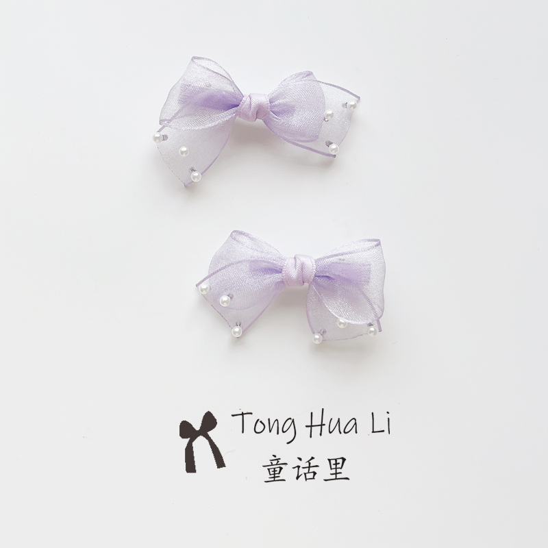 新款女童发饰宝宝蝴蝶结发夹甜美