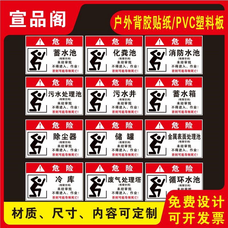 PVC可定制标识牌免费设计图片