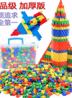 子弹头积木马卡龙色益智拼装塑料拼插男女孩幼儿园儿童早教玩具