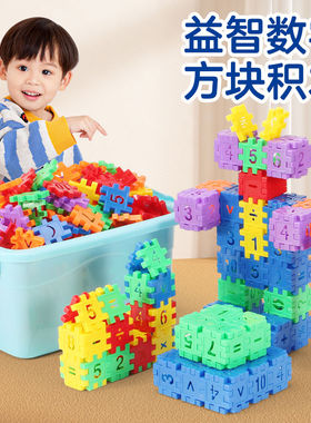 儿童益智拼装方块数字积木玩具早教益智拼插 3-6女孩男孩智力拼图
