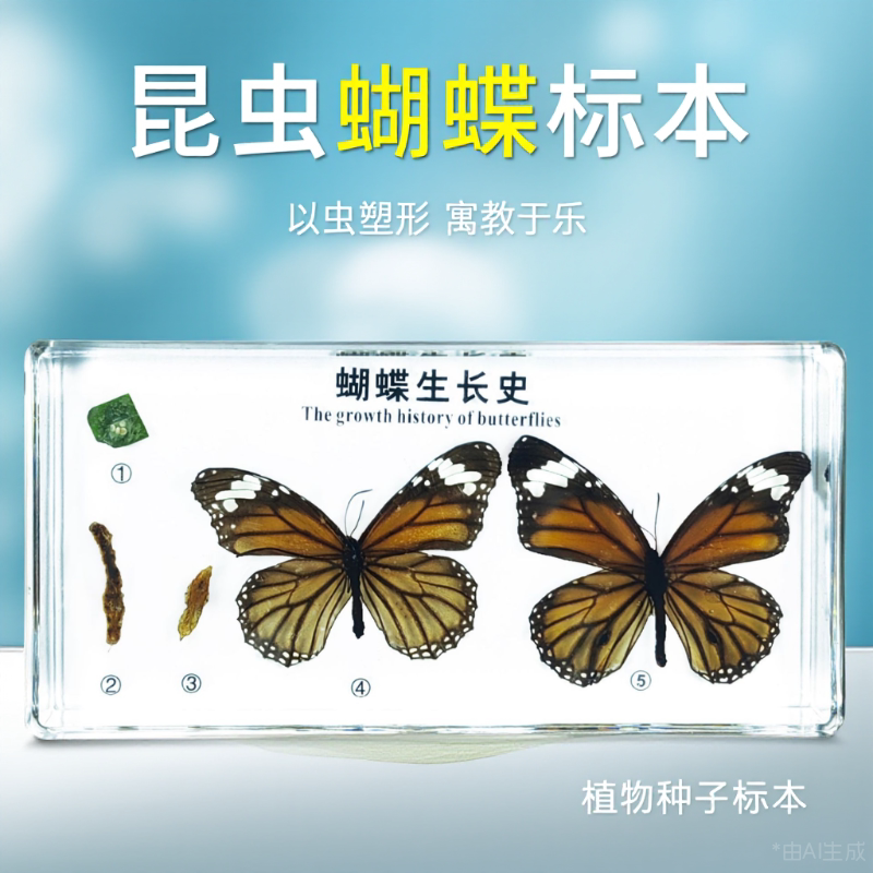 真实植物树脂标本科普观察亚克力