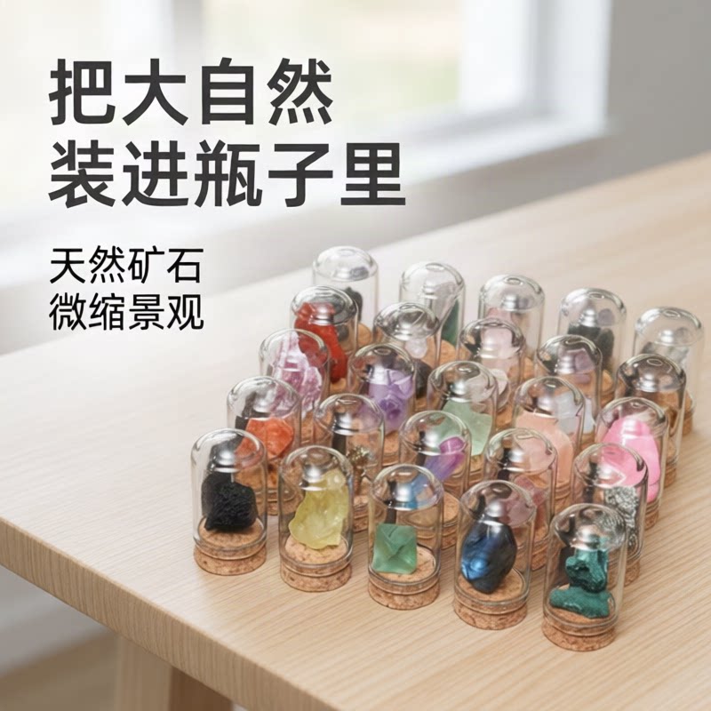儿童科普水晶原石玛瑙套装礼物