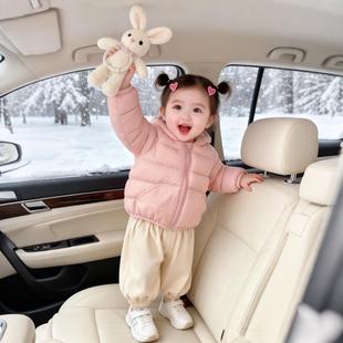 女童超好看羽绒棉服外套韩系宝宝秋冬季外出棉衣男孩保暖棉袄厂家