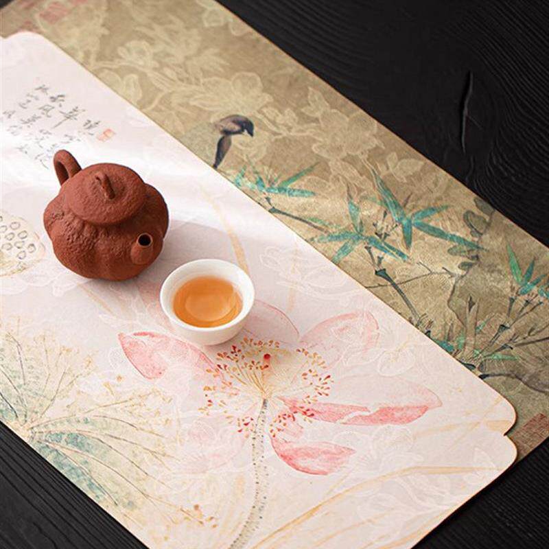新中式云纱翠竹干泡茶席中式禅意茶盘垫桌布泡茶垫可家用一件厂家
