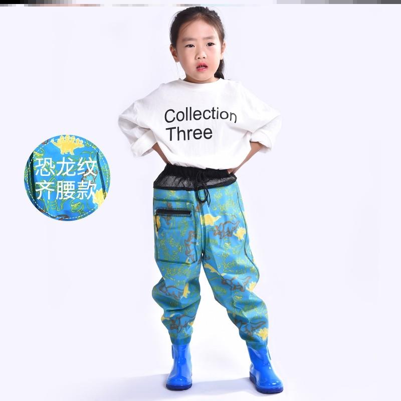 儿童裤子防水带雨鞋玩水涉水裤赶海服抓鱼下水裤亲子结实四厂家