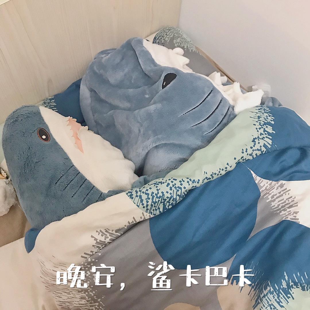 冬季加厚加绒睡袋大人可爱伊丽莎白鹅睡衣连体鸭创意搞怪个性鲨鱼