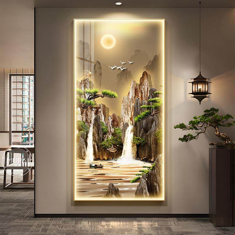 LED灯流水生财入户对门玄关装饰画高端大气壁画客厅走廊过道厂家,家居饰品,氛围画/灯画,淘宝优惠券,粉丝福利购,淘宝优惠卷