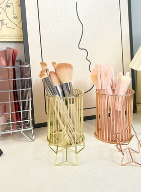新款欧式风化妆刷收纳桶简约桌面美妆刷眉笔整理桶创意个性收纳桶