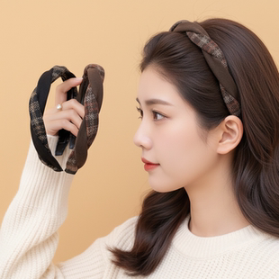 美拉德细边高颅顶发箍女款高级感洋气时尚显脸小减龄头箍洗脸发卡