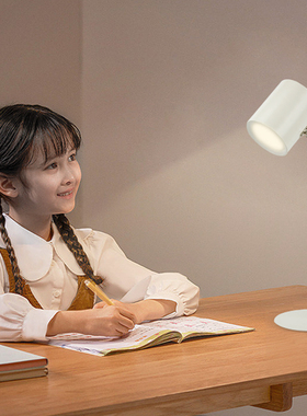 LED马卡龙台灯黑色充电三色学习书桌台灯儿童写作业黑色白色插电