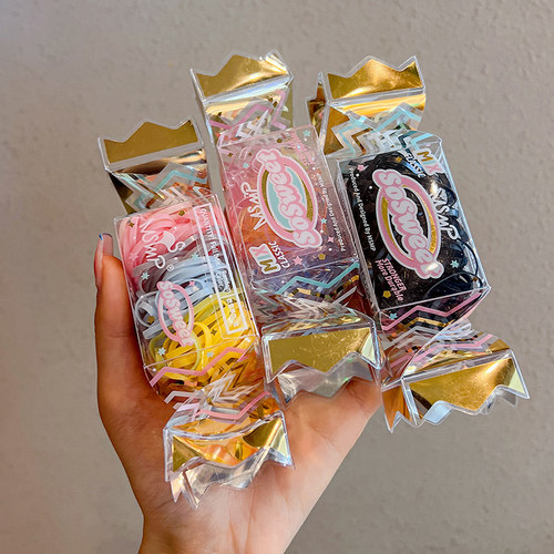 咪咖糖果色一次性皮筋强拉不断