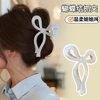 蝴蝶结发夹大号抓夹女鲨鱼夹子