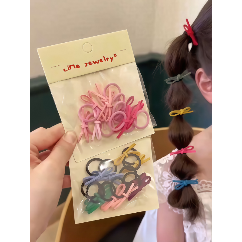 可爱彩色蝴蝶结儿童发绳宝宝扎扎小啾啾头绳女童发圈女孩皮筋发饰