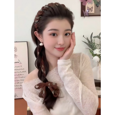 丝巾发带飘带发箍女2025新款