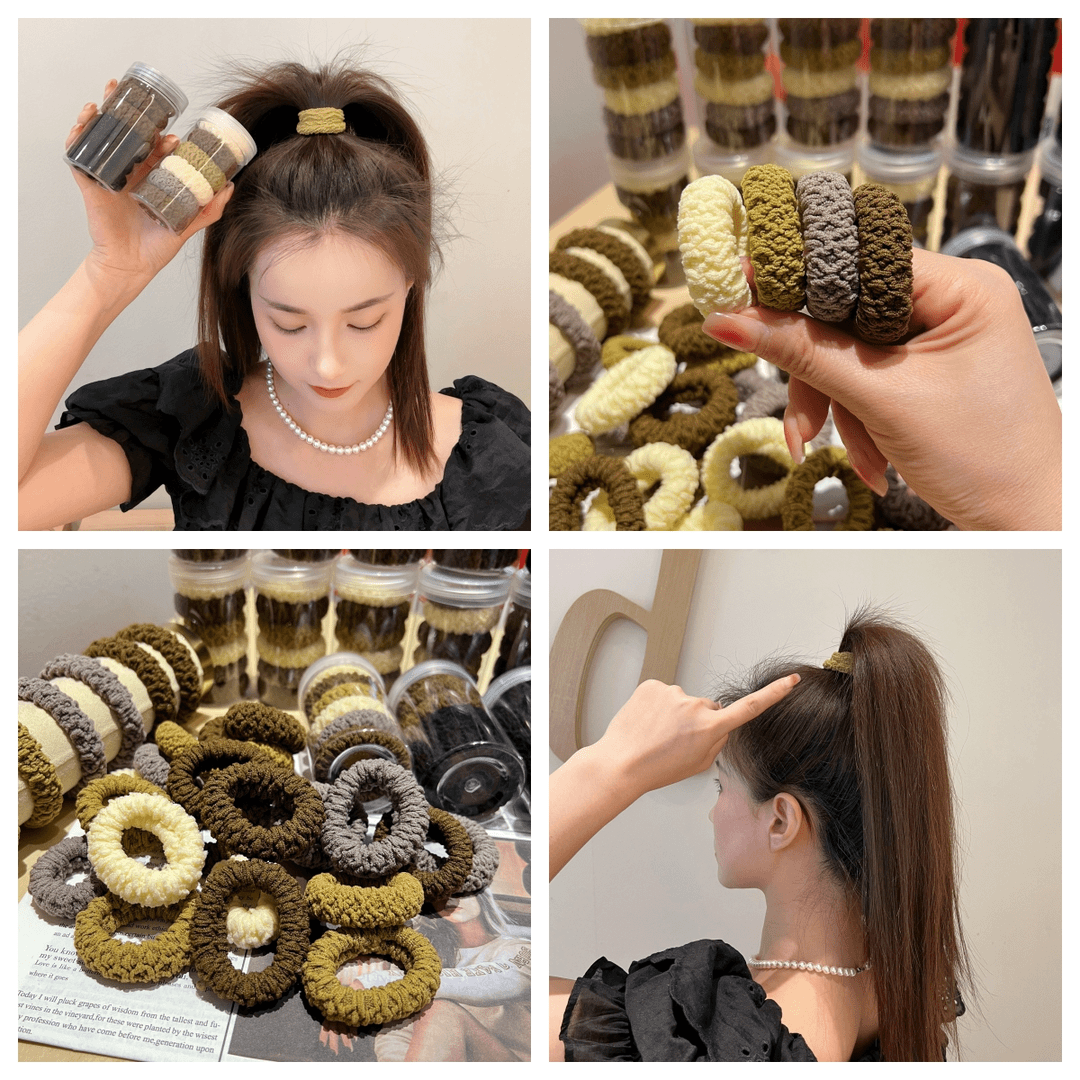 皮筋高弹力耐用无接缝头绳女扎头发圈扎高马尾头饰粗发绳春夏加粗