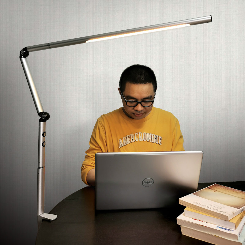 夹式台灯长臂灯夹k灯夹子工作灯办公室防近视护眼大书桌折叠美甲