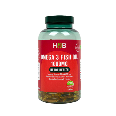 Holland&Barrett荷柏瑞HB英国鱼油1000mg240粒深海中老年心血管