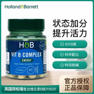 英国进口荷柏瑞复合维生素B含胆碱B1B2B12男女提精力健康补剂60片