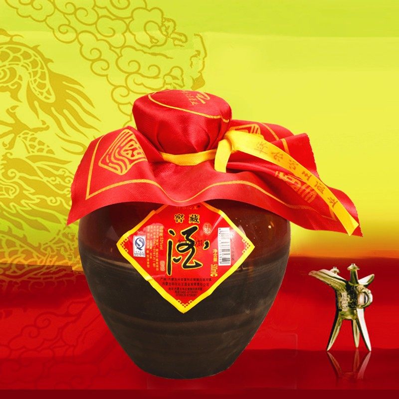 科尔沁王窖藏高粱坛酒53度浓香型1L*4坛整箱内蒙高端纯粮草原白酒