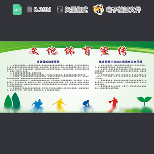 重要性跑步展板運動活意義CDR模板素材 文化體育宣傳欄鍛煉