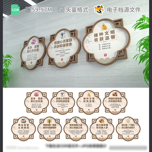 宿舍文化明寝室学生校园标语墙内广告设计宣传海报CDR模板素材