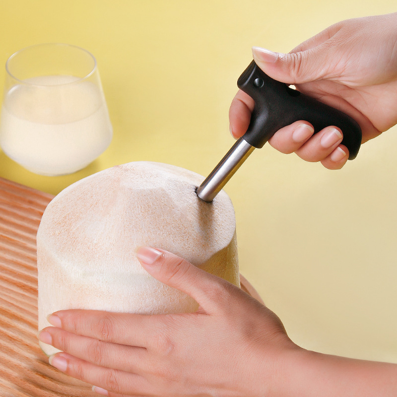 开椰子神器开椰器开椰子壳工具钻孔刨开盖开壳开洞开孔器多功能