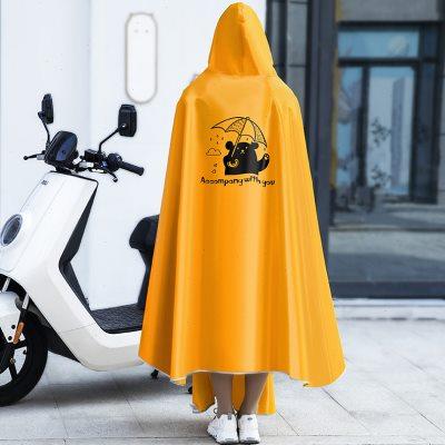 电动车电瓶车摩托车雨衣长款全身防暴雨男女可爱单人加大加厚雨披