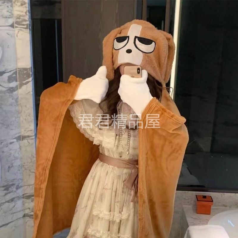 比格多栋披肩毯子办公室午睡毯子