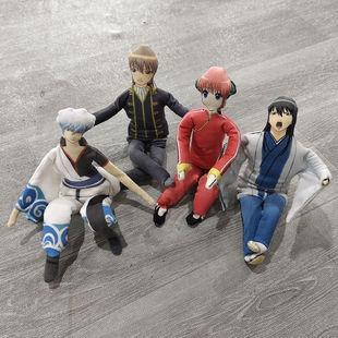 银魂周边坂田银时神乐抽象28cm老鼠干含铁丝骨架棉花娃娃毛绒玩偶