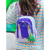 小众多巴胺撞色户外小号双肩包大学生通勤旅行包儿童出游小背包女