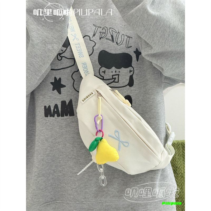 森系小清新蝴蝶结斜挎胸包可爱百搭轻便骑行腰包韩系小众手机包女,箱包皮具/热销女包/男包,胸包,淘宝优惠券,粉丝福利购,淘宝优惠卷