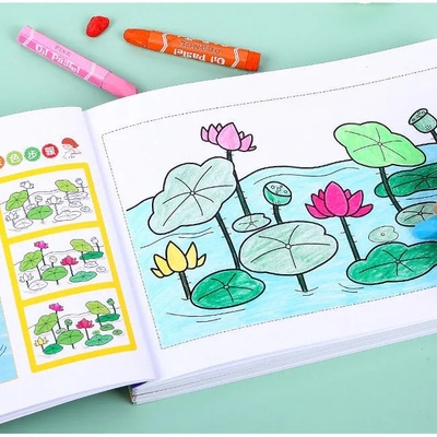 1-8岁儿童阶梯涂色书幼儿园宝宝涂色画画本启蒙绘画册涂鸦填色图